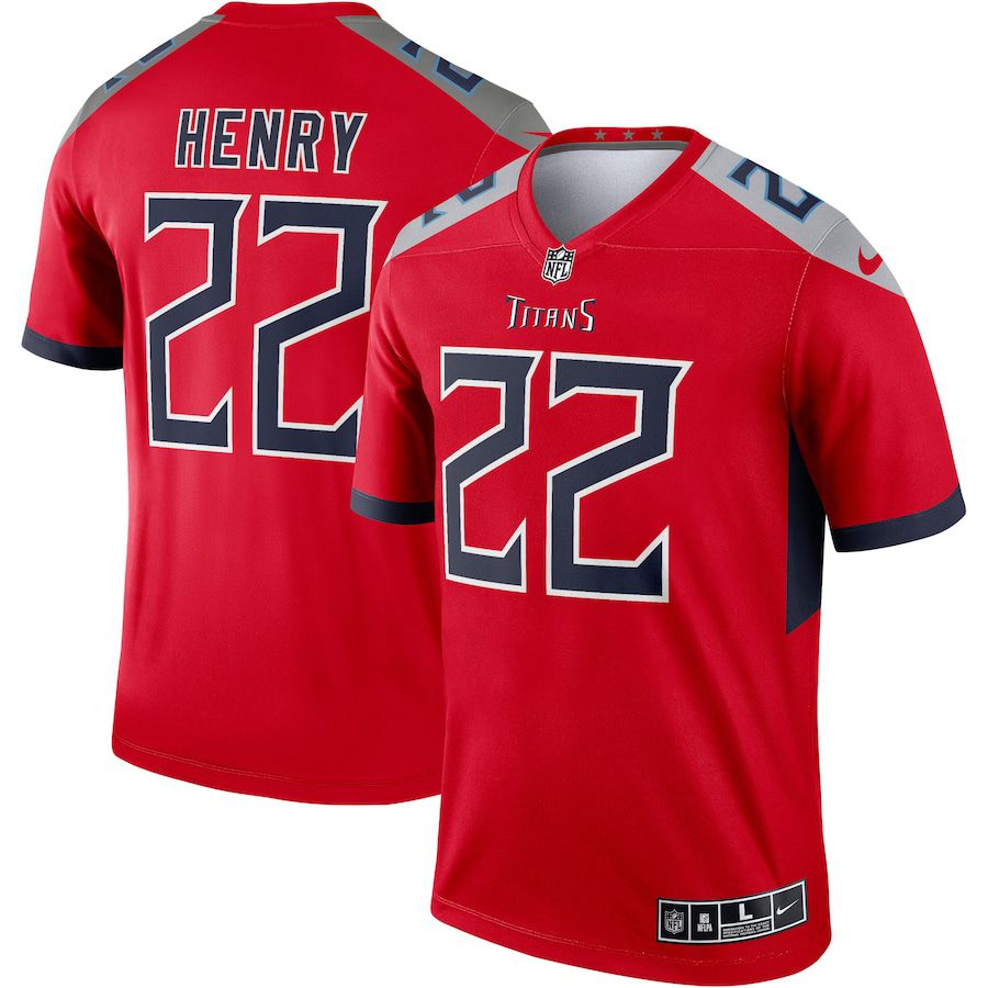 Men Tennessee Titans #22 Derrick Henry Nike Red Inverted Legend NFL Jersey->tennessee titans->NFL Jersey